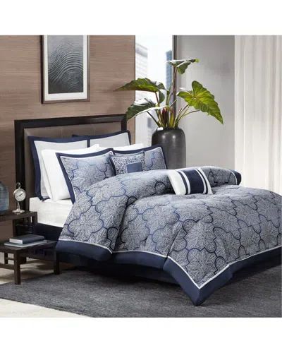 Madison Park Medina Jacquard Comforter Set In Blue
