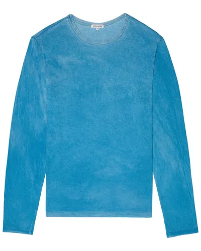 Cotton Citizen Classic Crew Long Sleeve Shirt In Blue