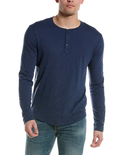 Barefoot Dreams Malibu Collection Henley Shirt In Blue