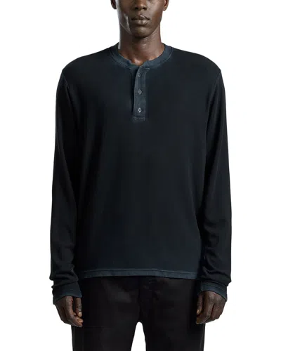 Cotton Citizen Hendrix Henley Shirt In Black