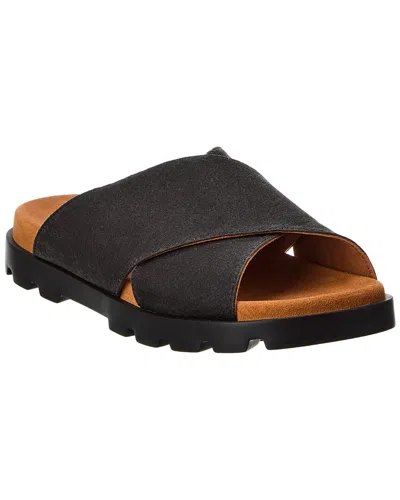 Camper Brutus Leather Sandal In Black