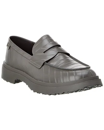 Camper Twins Leather Loafer In Grey