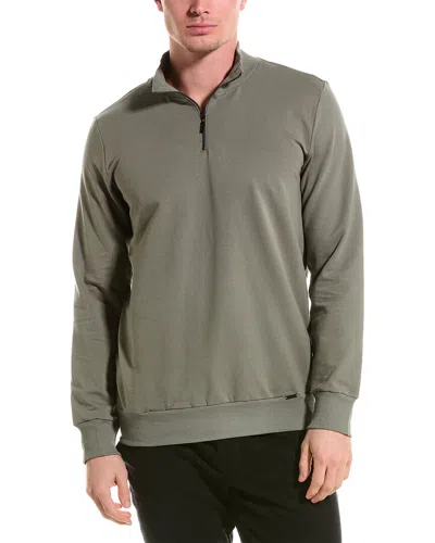 Hanro 1/4-zip Sweatshirt In Green