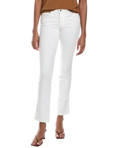 7 For All Mankind Kimmie White Form Fitted Straight Leg Jean