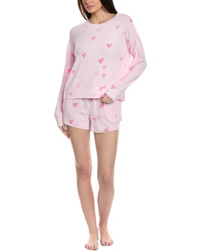Splendid 2pc Shortie Pajama Set In Pink