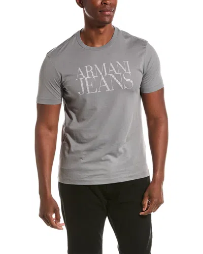 Armani Exchange Logo T-shirt In Grey