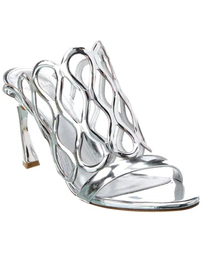 Alexandre Birman Matilda 85 Leather Sandal In Silver