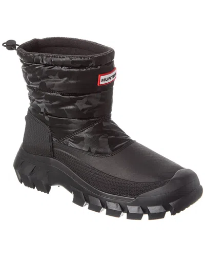 Hunter Intrepid Short Reflective Camo Snow Boot In Black