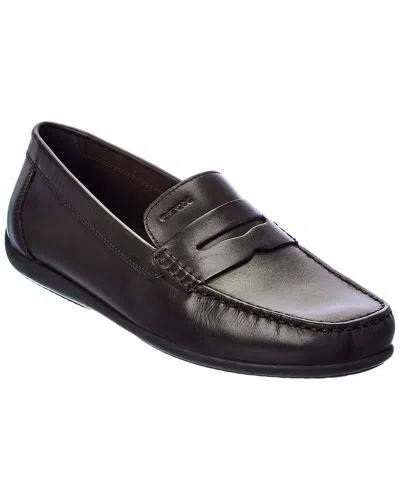Geox Ascanio Leather Loafer In Brown