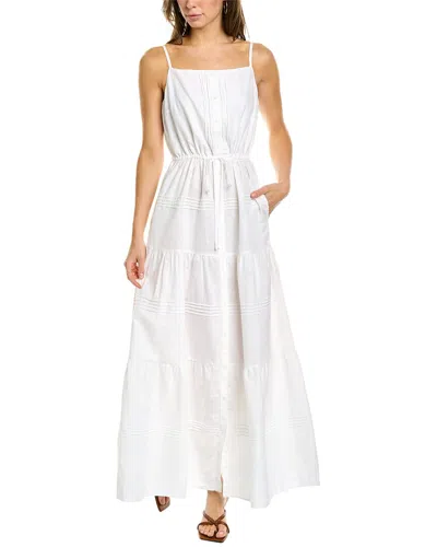 J.mclaughlin Ruth Linen-blend Dress In White