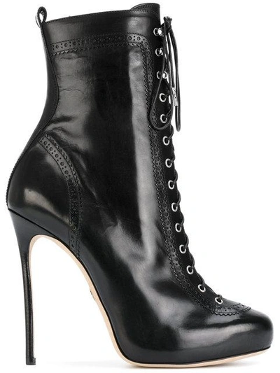Dsquared2 120mm Witness Lace-up Leather Boots In Black | ModeSens