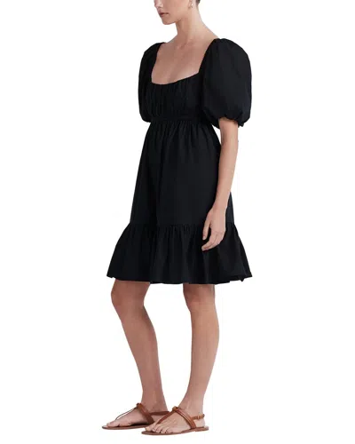 Derek Lam 10 Crosby Ada Balloon Sleeve Cotton Dress In Black