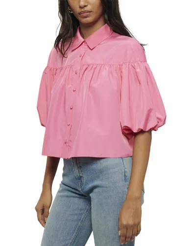 Derek Lam 10 Crosby Rosa Balloon Sleeve Shirt In Pink