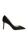 Jimmy Choo Black Velvet Romy Pump In Nero