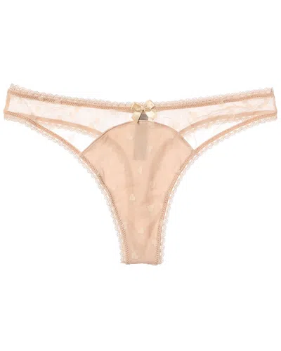 Journelle Victoire Flocked Thong In Pink