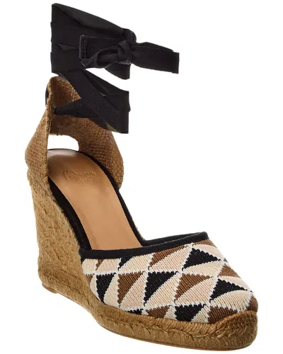 Castaã±er Castañer Cilia 80 Knitted Wedge Espadrilles In Black