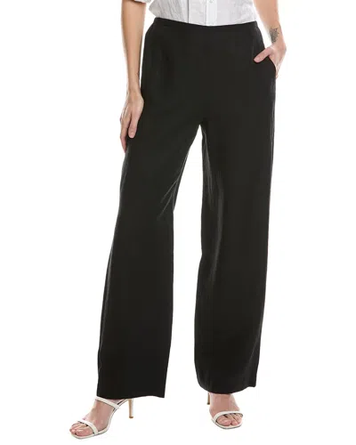 Theory Straight Linen Pull-on Pant In Black