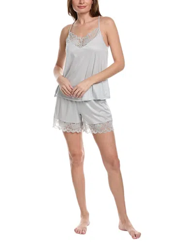 Hanro 2pc Mae Shorty Pajama Set In Grey