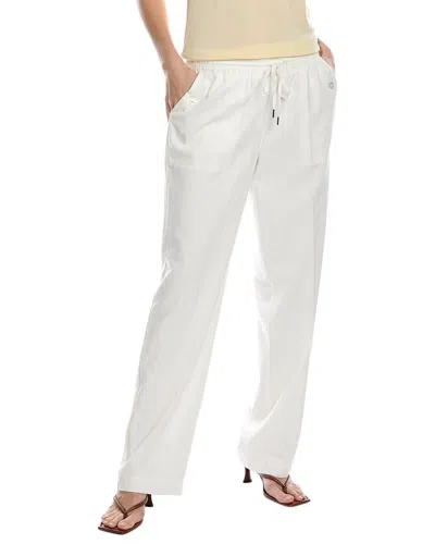 Jones New York Drawstring Linen-blend Pant In White