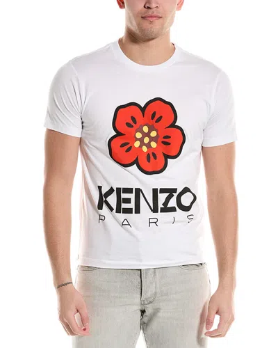 Kenzo Poppy Printed T-shirt In White