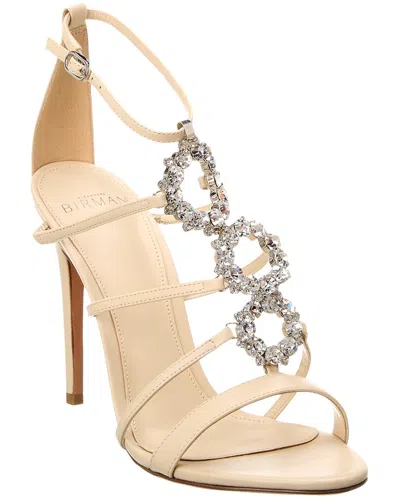 Alexandre Birman Alice Crystal 100 Leather Sandal In White