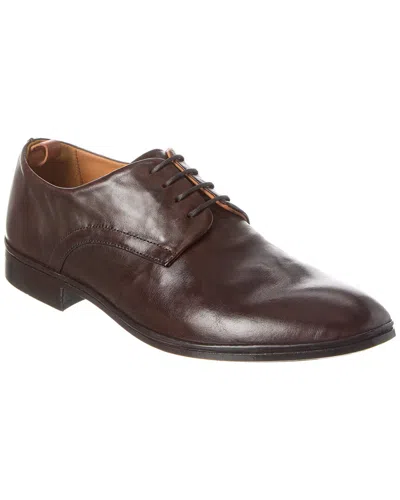 Antonio Maurizi Plain Toe Leather Loafer In Brown