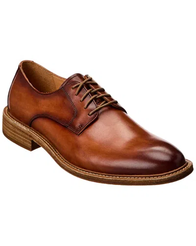 Curatore Plain Toe Leather Oxford In Brown