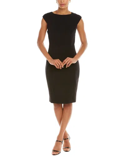 Ted Baker Boatneck Midi Dress In Black