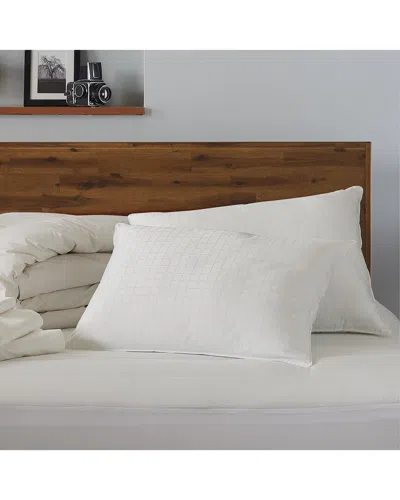 Ella Jayne 100% Cotton Dobby-box Shell Firm Back/side Sleeper Down Alternative  Pillow In White