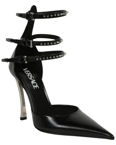 Versace Spiked Pin Point High Heels Female Black