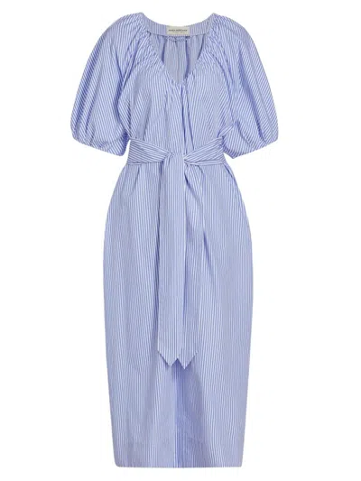 Mara Hoffman Alora Striped Maxi Dress In Blue White