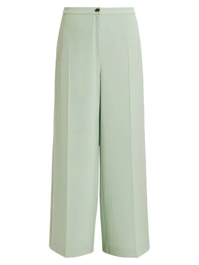 Marina Rinaldi Wide-leg Tailored Trousers In Pastel Green