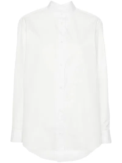 Fendi Poplin Cotton Shirt In White