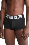 Calvin Klein Intense Power Logo Waistband Micro Low Rise Trunks, Pack Of 3 In 549 Black/