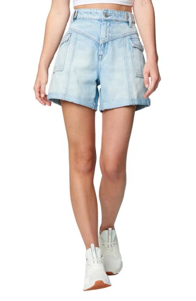 Blanknyc The Perry Womens High Waist Jean Denim Shorts In Multi