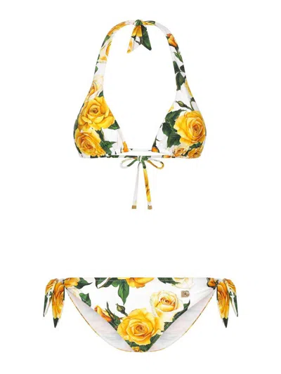 Dolce & Gabbana Bikini Triangolo In Multicolour