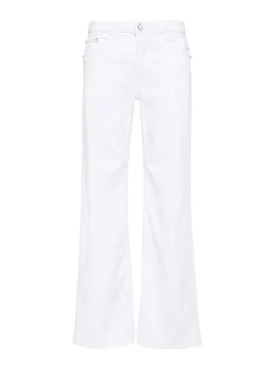 Dondup Jacklyn Mid-rise Wide-leg Jeans In White