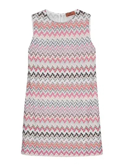 Missoni Wavy Zig-zag Raschel Mini Dress In Multicolour