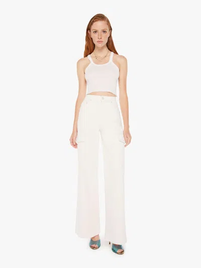 Mother The Undercover Cargo Sneak Cream Puffs Pants In White - Size 33