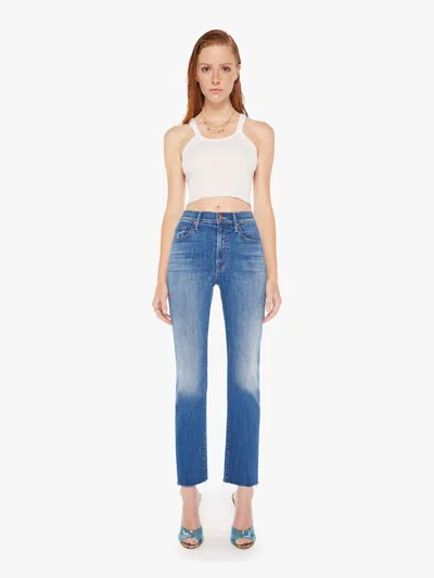 Mother The Insider Flood Fray We Got The Beat Jeans In Blue - Size 34