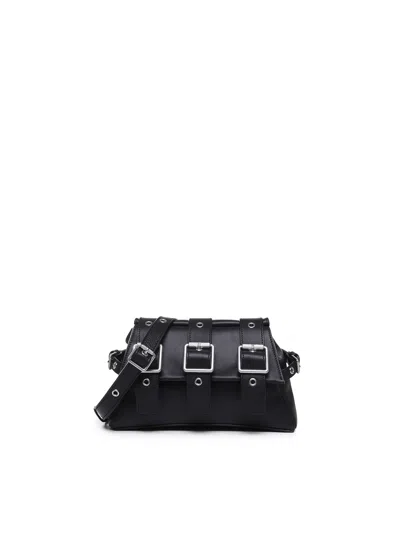 Biasia Y2k Leather Crossbody Bag In Black
