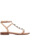 Ash Woman Sandals Sand Size 6 Soft Leather In Beige