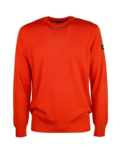 Paul & Shark Crewneck Sweater In Orange