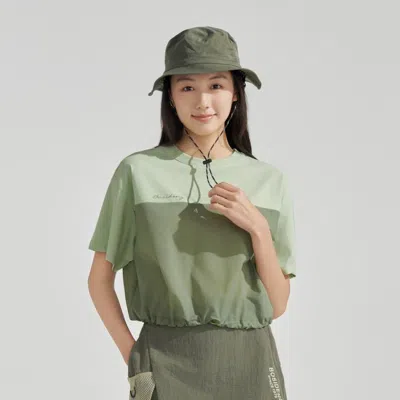 Bosideng 【24年新款】夏季女时尚百搭短款短袖t恤 In Green