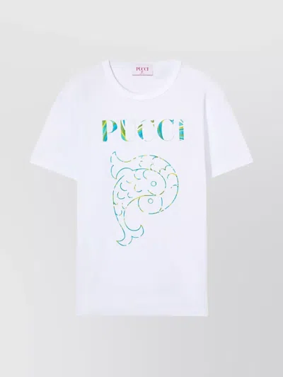 Emilio Pucci T-shirt Con Logo In White