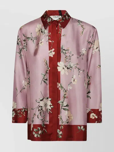 's Max Mara S Max Mara Fashion Patterned Silk Shirt In Pink