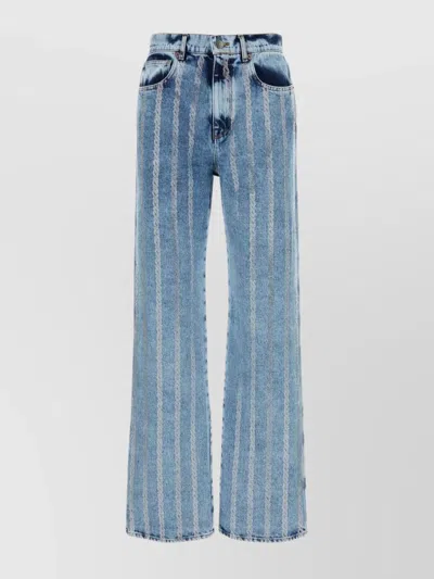 Giuseppe Di Morabito Crystal-embellished Straight Jeans In 蓝色
