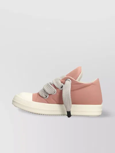 Rick Owens Drkshdw Lido Jumbo Lace Puffer Low Trainers In Pink