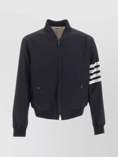 Thom Browne Down-filled Bomber Jacket In Blue