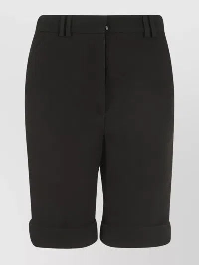 Balmain Double Crepe Cyclist Shorts In Black